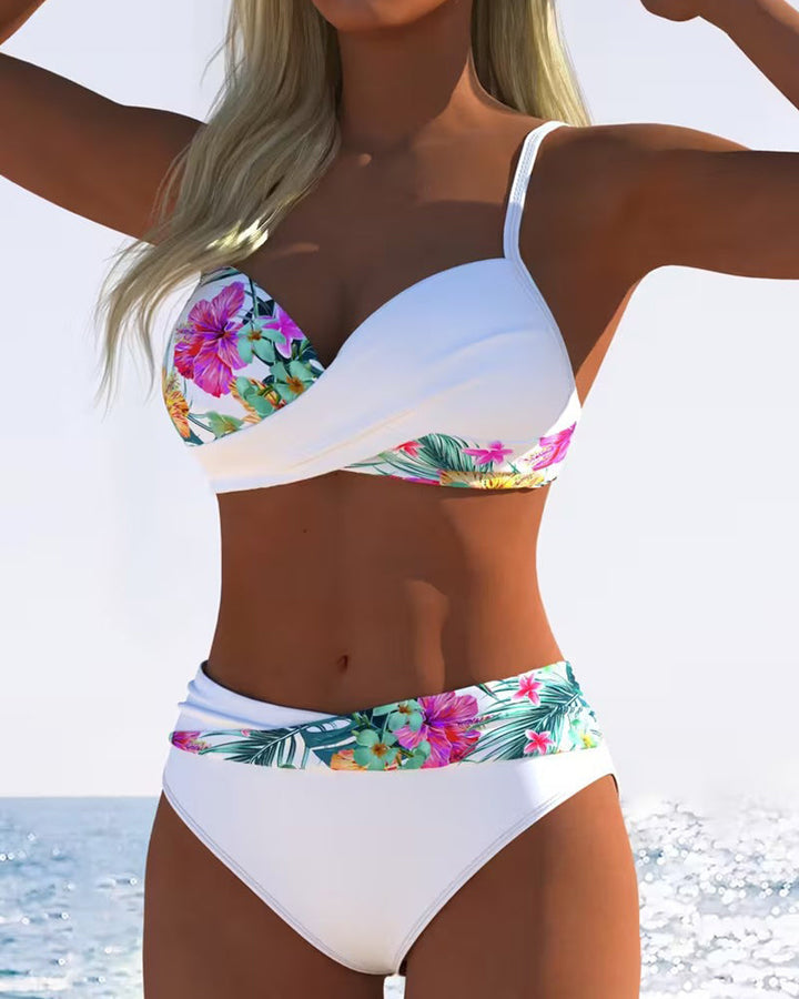 Kontrastni Tiskani Bikini-Bralette