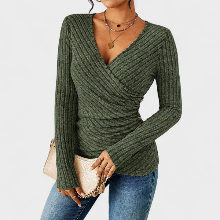 Jelena – Elegantna majica s V-izrezom